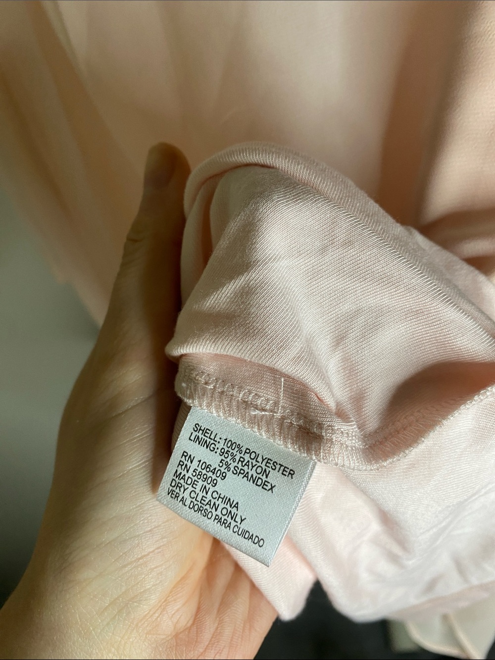 💋 Gianni Bini light pink chiffon dress long slit open sleeves and a lined body! - Picture 7 of 10